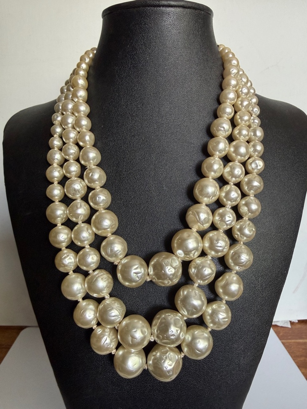 Multi-Strand Vintage Ivory Pearl Statement Necklace - Women Jewelry